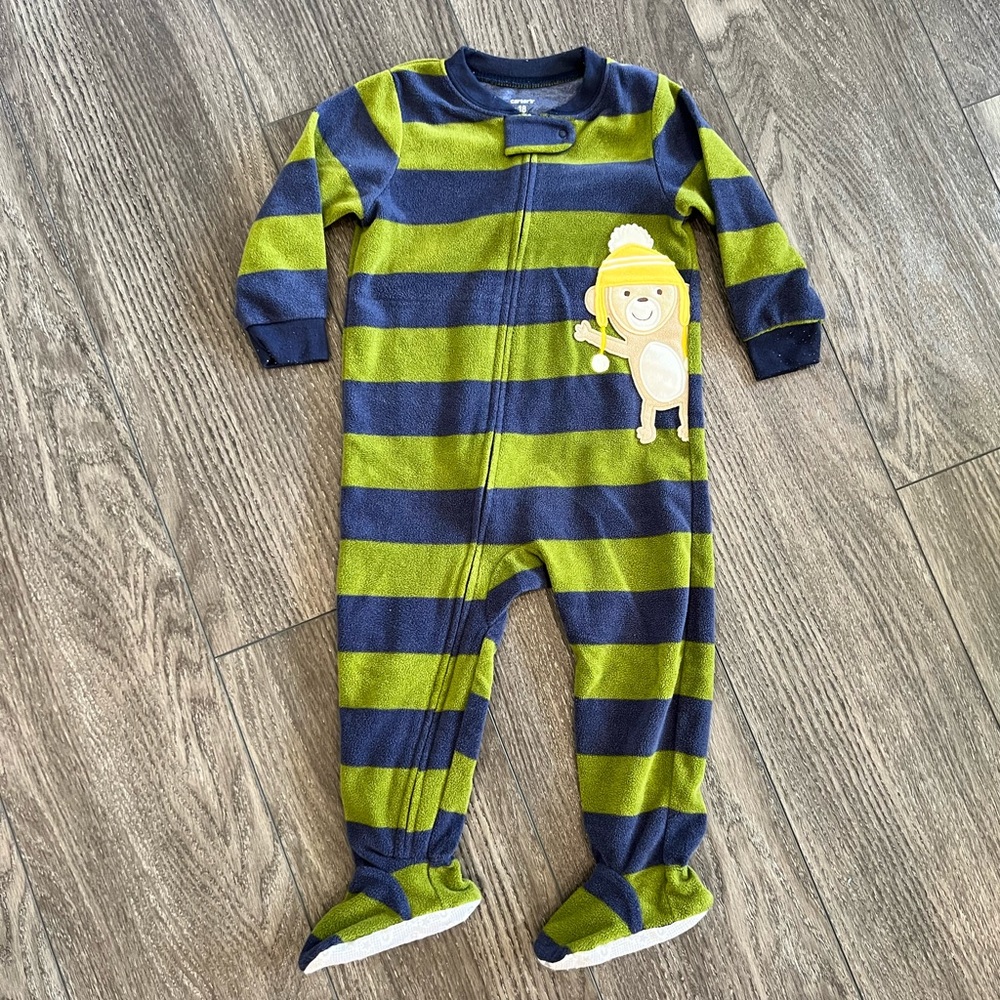 Carter’s Zip Fleece Footie Pajamas - 18m